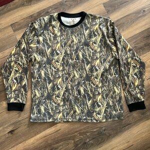 True Timber Camo Shirt Men’s Large Green/Tan Camouflage Hunting Long Sleeve